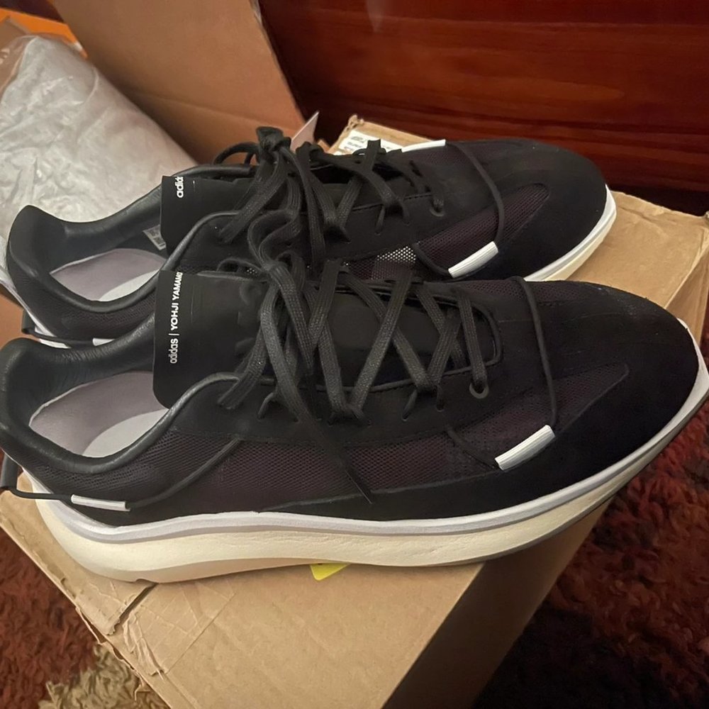 Y-3 Adidas Yohji Yamamoto Shiku Run Black/White Size 12